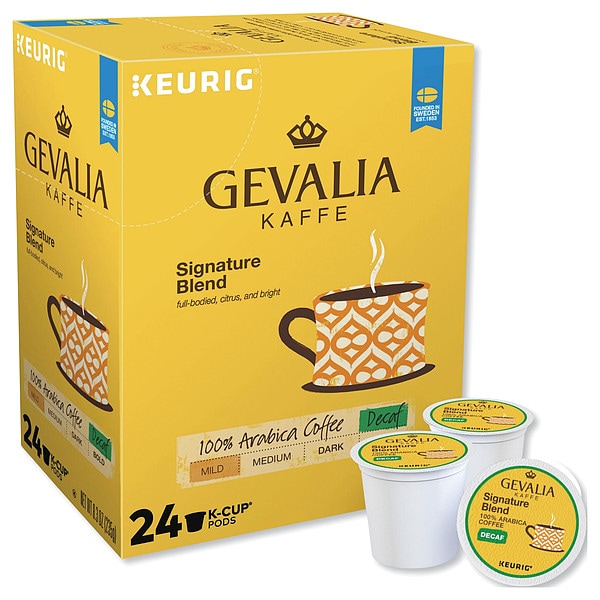 Gevalia Coffee, Signature Blend, Pod, Caffeinated, Ground, 8.3 oz, 24 PK - 5305
