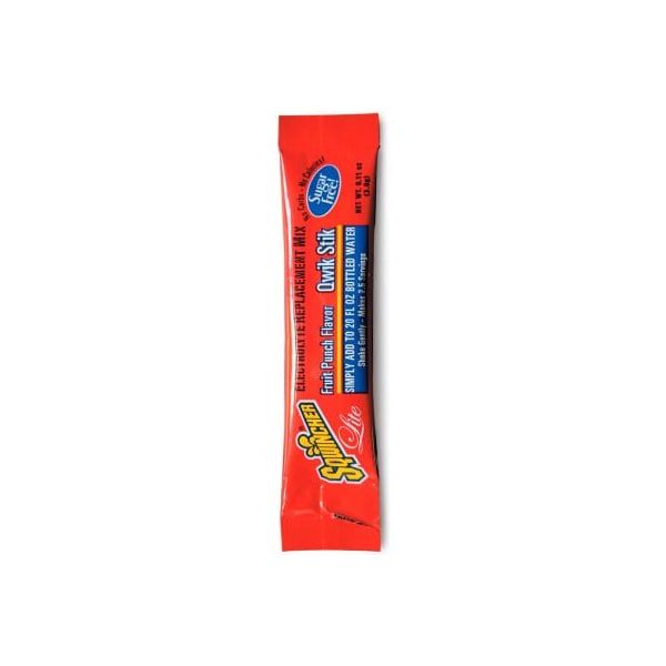 Sqwincher Sqwincher Zero Qwik Stik Sugar Free- Fruit Punch, 0.11 oz., 500/Carton - 060102-FP