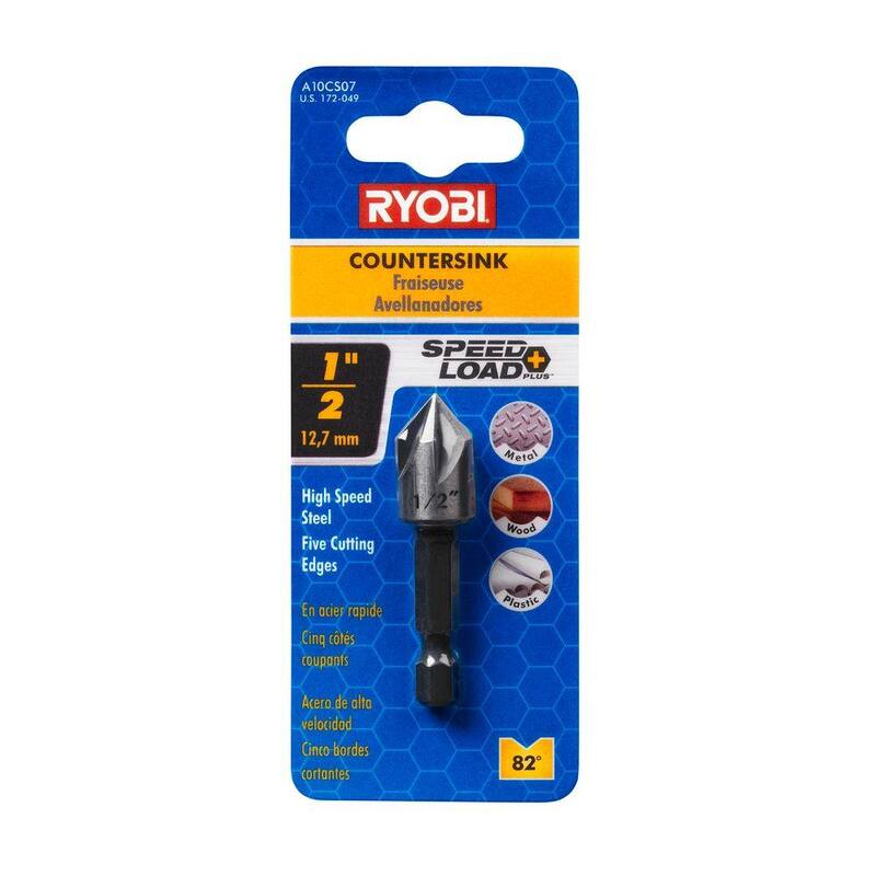 RYOBI SpeedLoad+ 1/2 in. Avellanador de acero de alta velocidad - A10CS07