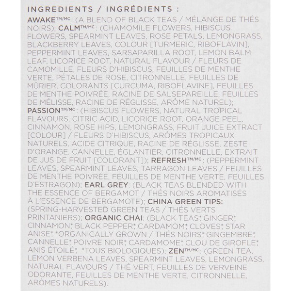Tazo Tazo Variety Pack Black/Green/Herbal Hot Tea Bag, PK144 - 00794522202003