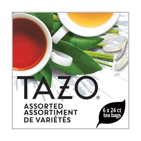 Tazo Tazo Variety Pack Black/Green/Herbal Hot Tea Bag, PK144 - 00794522202003