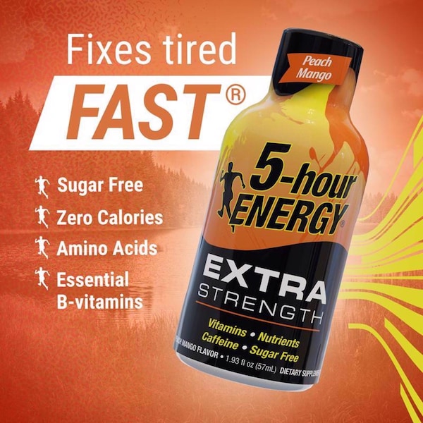 5 Hour Energy 5-hour Energy Extra Strength Sugar Free Peach Mango Energy Shot 1.93 oz - 758124