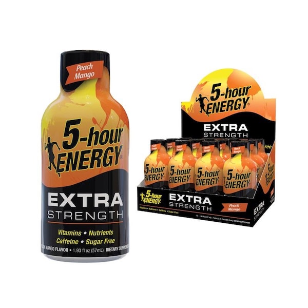 5 Hour Energy 5-hour Energy Extra Strength Sugar Free Peach Mango Energy Shot 1.93 oz - 758124