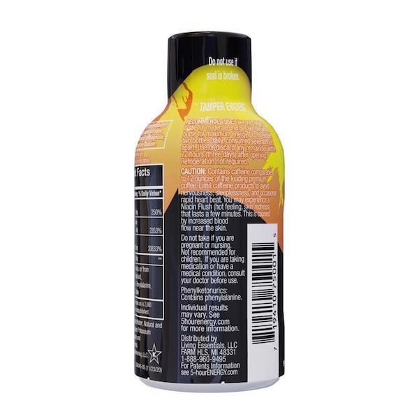 5 Hour Energy 5-hour Energy Extra Strength Sugar Free Peach Mango Energy Shot 1.93 oz - 758124