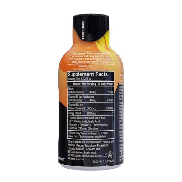 5 Hour Energy 5-hour Energy Extra Strength Sugar Free Peach Mango Energy Shot 1.93 oz - 758124