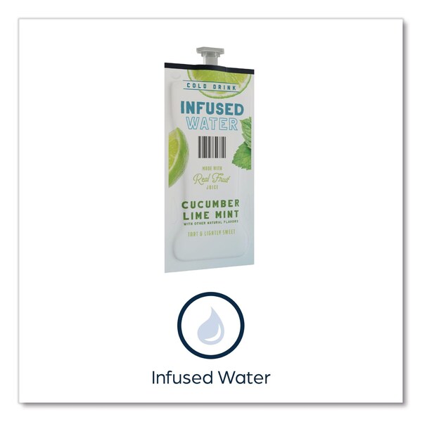 Flavia Cucumber Lime Mint Infused Water Freshpack, Cucumber Lime Mint, 0.08 Pouch, 100PK - 48051