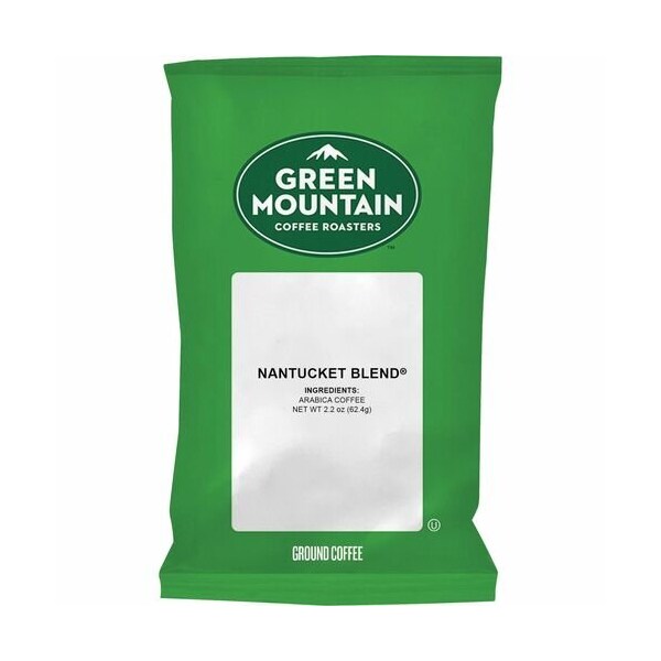 Green Mountain Ground Coffee Packs, Nantucket Blend, 2.2oz, Green, 50PK - GMT4461