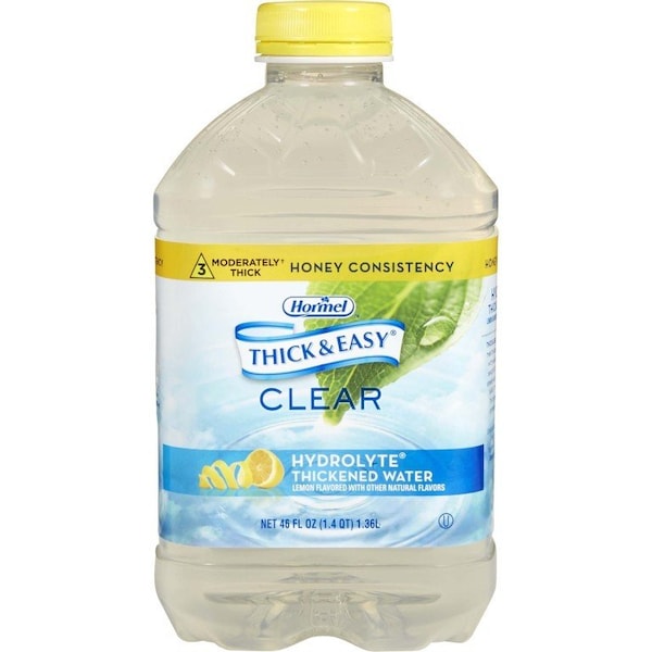 Thick & Easy Hydrolyte Honey Consistency Lemon Thickened Water, 46oz Bottle, 6PK - 27076