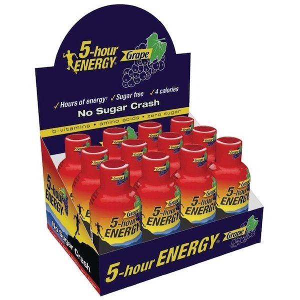 5 Hour Energy SugarFree Energy Drink, Liquid, Grape Flavor, 193 oz Bottle - 218123