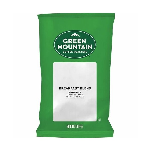Green Mountain Breakfast Blend Coffee, Fraction Packs, Green, 100PK - GMT4432