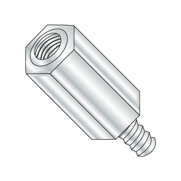 Newport Fasteners Hex Standoff, #8-32 Thrd Sz, Aluminum Plain, 5/16" Hex W, 1000 PK - 393379