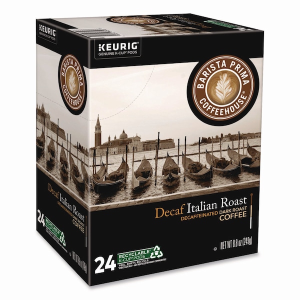 Barista Prima Coffeehouse Decaf Italian Roast Coffee K-Cups, 96PK - 5000355677