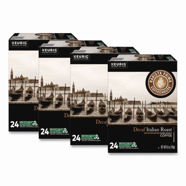 Barista Prima Coffeehouse Decaf Italian Roast Coffee K-Cups, 96PK - 5000355677