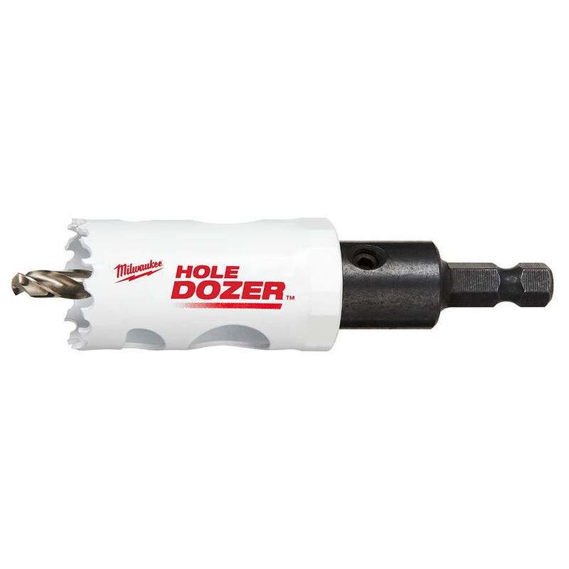 Milwaukee 1-1/8 in. Hole Dozer Sierra de agujero bimetálica con arbor y broca piloto de 3/8 in. - 49-56-9663