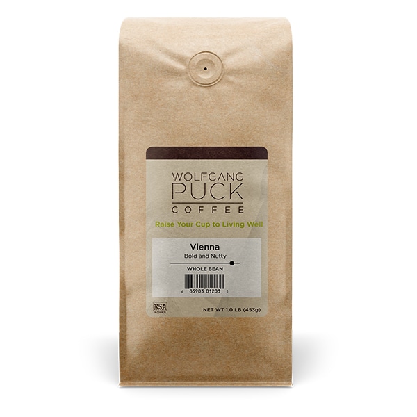 Wolfgang Puck Coffee Whole Bean Coffee, Vienna Coffee House, 1 Lb Bags, PK12 PK - 013063