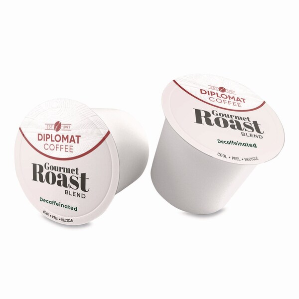 Diplomat Coffee Gourmet Decaffeinated DC-Cup, 10 g, 48PK - C-DCCUP-GR48-10D