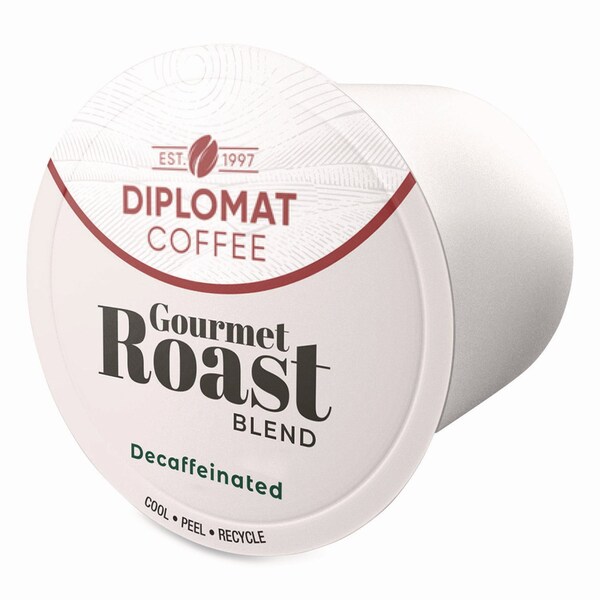 Diplomat Coffee Gourmet Decaffeinated DC-Cup, 10 g, 48PK - C-DCCUP-GR48-10D