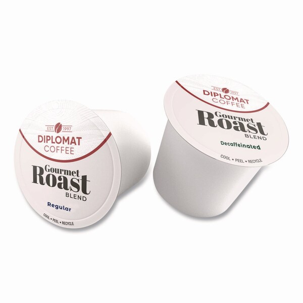 Diplomat Coffee Gourmet Decaffeinated DC-Cup, 10 g, 48PK - C-DCCUP-GR48-10D