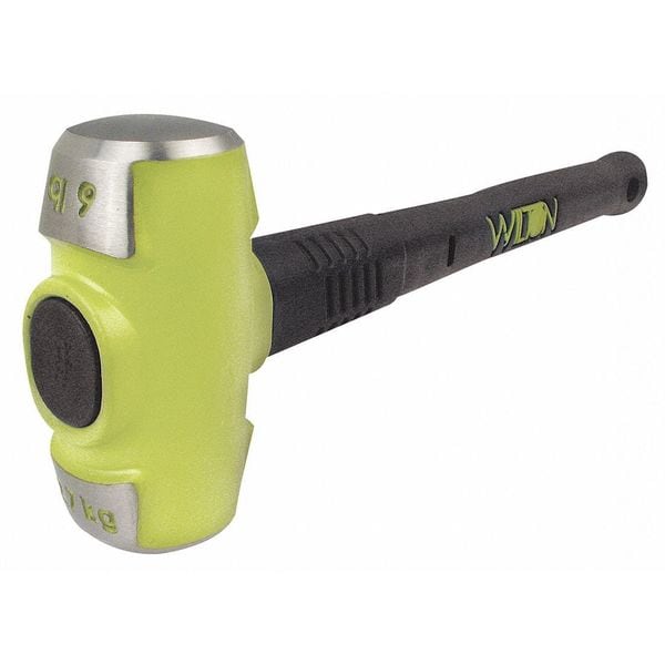 Wilton Sledge Hammer, 6 lb., 16 In, Rubber/Steel - 20616