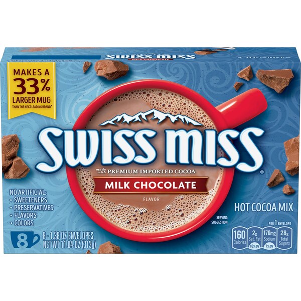 Swiss Miss Swiss Miss Hot Cocoa Mix Milk Chocolate, PK12 - 7092047633