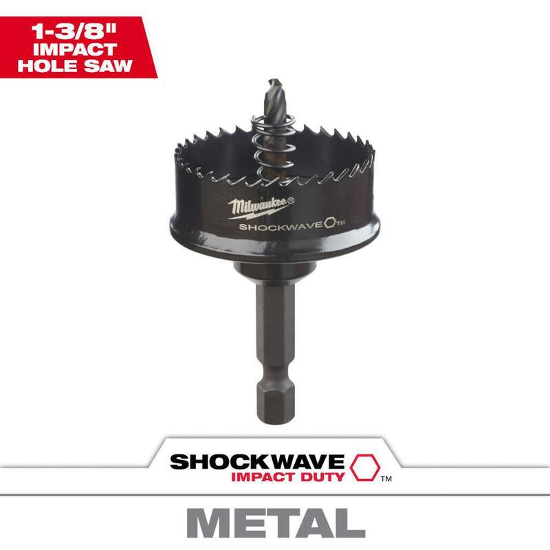 Sierra de agujero para trabajo pesado SHOCKWAVE IMPACT de 1-3/8 pulgadas de Milwaukee - 49-56-9830