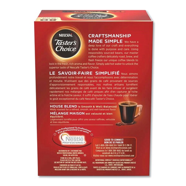 Nescafe Taster's Choice Stick Pack, House Blend, .06 oz, PK480 - 15782CT