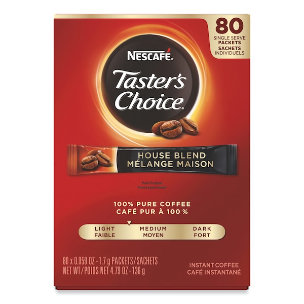 Nescafe Taster's Choice Stick Pack, House Blend, .06 oz, PK480 - 15782CT