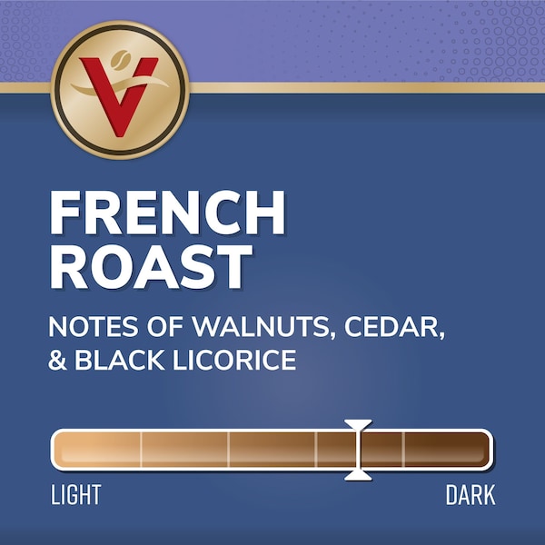 Victor Allen Victor Allen's Coffee French Roast Ground Coffee, Dark Roast, 6 Pack - 10oz Bags - FG015810RV