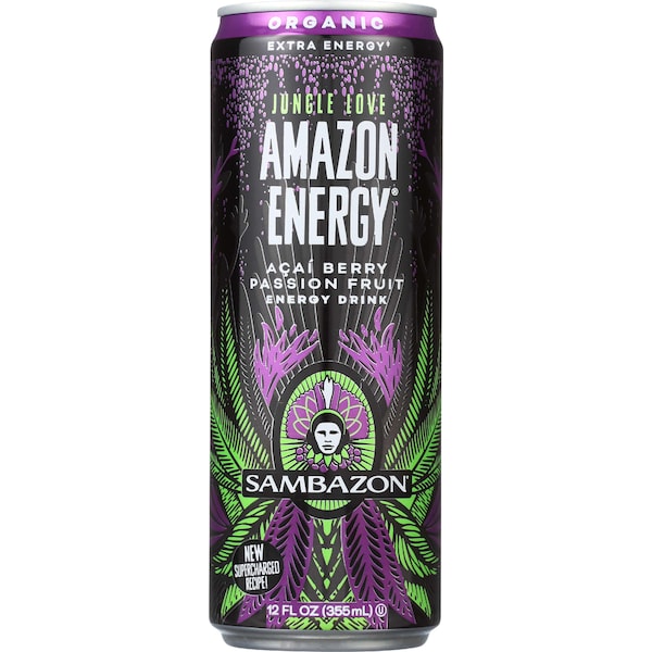Sambazon Amazon Energy Acai Berry Passionfruit Energy Drink Organic, PK12 - 153240245
