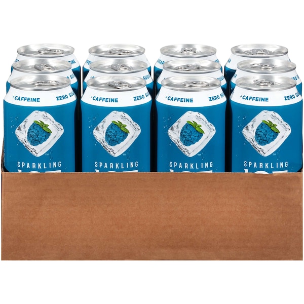 Sparkling Ice Sparkling Ice +Caffeine Blue Raspberry Sparkling Water 16 oz., PK12 - FG00215
