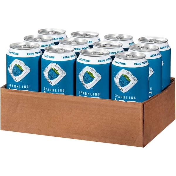 Sparkling Ice Sparkling Ice +Caffeine Blue Raspberry Sparkling Water 16 oz., PK12 - FG00215