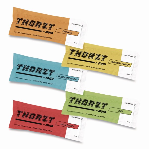 Thorzt By Pip Electrolyte Freeze Pops, Assorted Flavors, 3 oz Tube, 150PK - POPMIXCLASSIC
