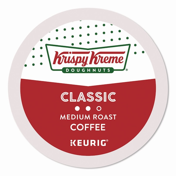 Krispy Kreme Doughnuts Classic Coffee K-Cups, Medium Roast, 0.33 oz, 48PK - 5000346401