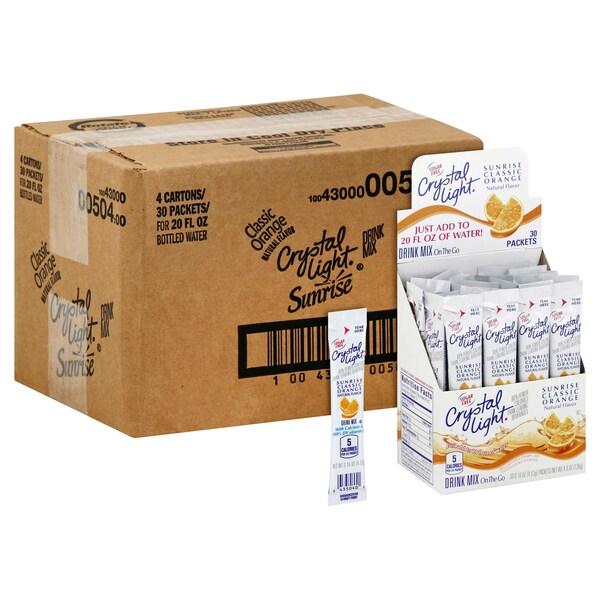 Crystal Light Crystal Light On The Go Sunrise Beverage Mix, PK120 - 10043000005047