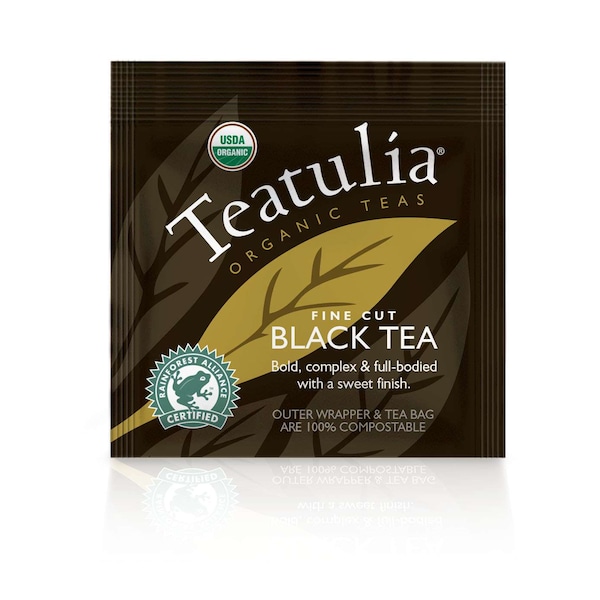 Teatulia Organic Teas Black Wrapped Standard Tea, PK24 - WST-BLAC-50