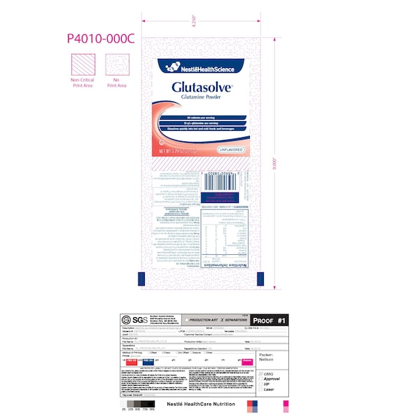 Nestle Glutasolve Oncology Gastrointestinal Maintenance Powder 0.79 oz., PK56 - 10043900283309