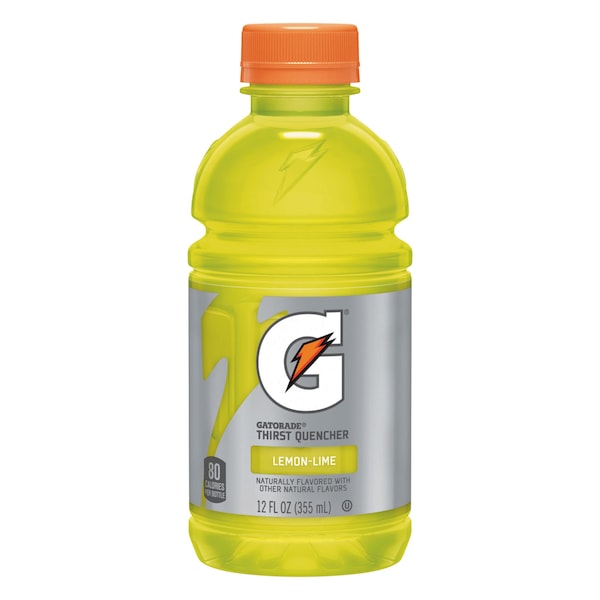 Gatorade G-Series Perform 02 Thirst Quencher, Lemon-Lime, 12 oz Bottle, PK24 PK - 12178