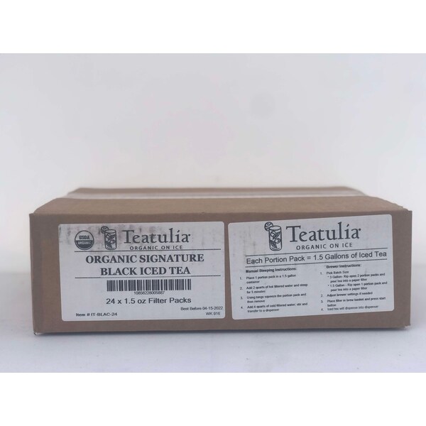Teatulia Organic Teas Signature Black Iced Tea, PK24 - IT-BLAC-24