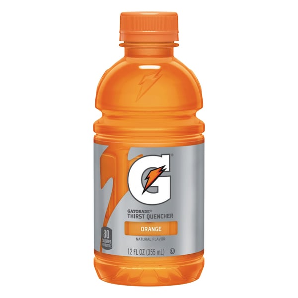 Gatorade G-Series Perform 02 Thirst Quencher, Orange, 12 oz Bottle, PK24 - 12937
