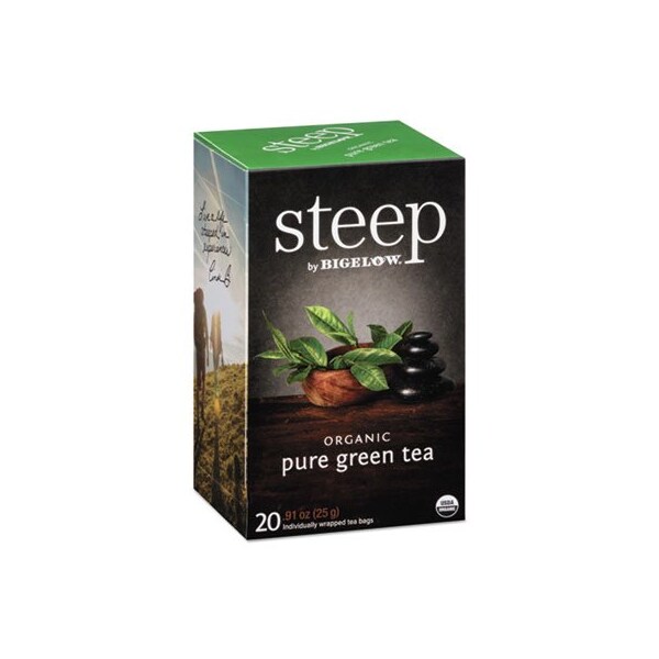 Bigelow Tea Co Bigelow, Steep Tea, Pure Green, 0.91 Oz Tea Bag, 20PK - 17703