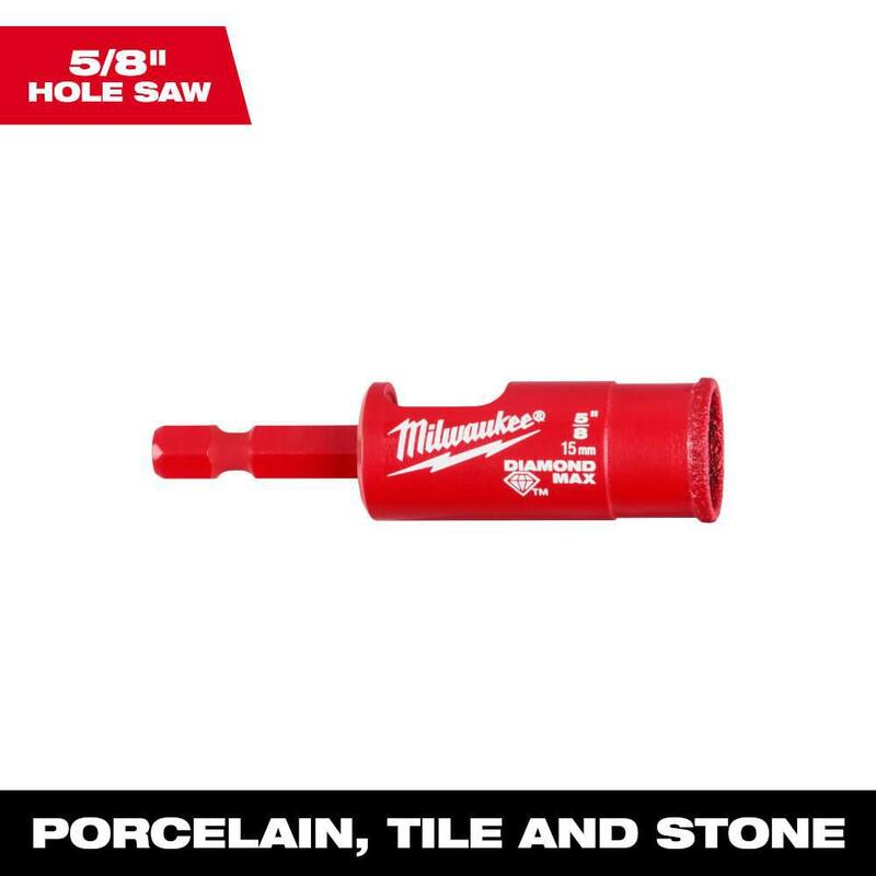 Milwaukee 5/8 pulg. Sierra de corona de diamante Diamond Max - 49-56-0513