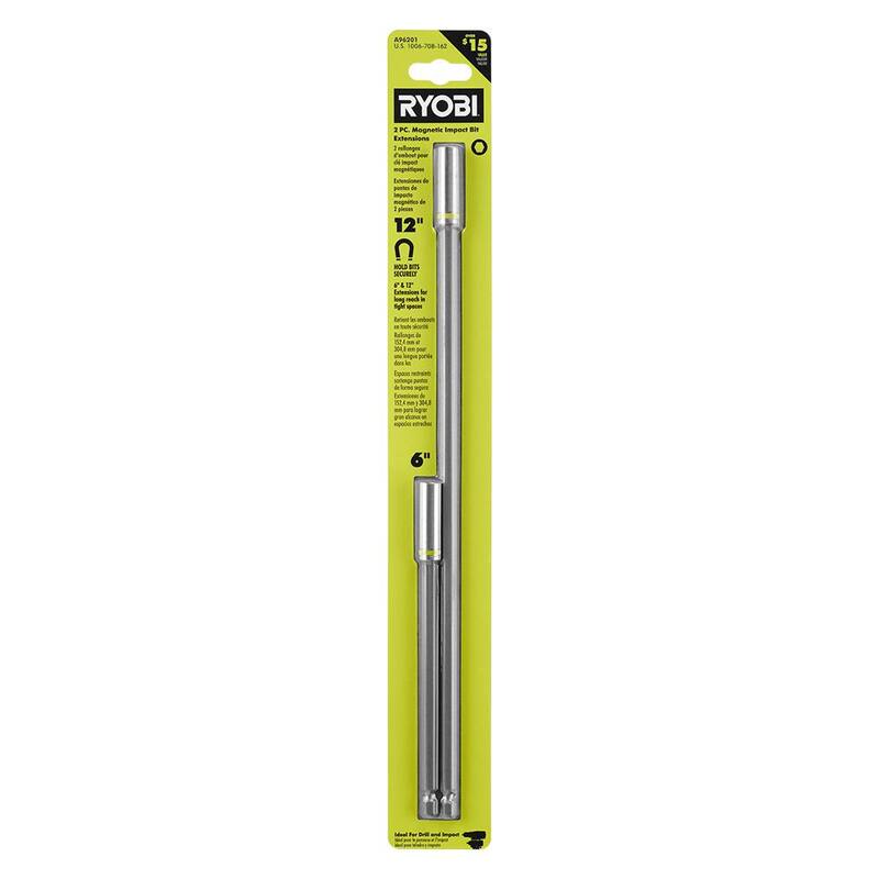 Extensiones de puntas magnéticas para impacto de 6 y 12 pulgadas (set de 2 piezas) - A96201