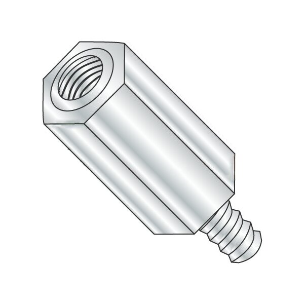 Newport Fasteners Hex Standoff, #10-32 Thrd Sz, Aluminum Plain, 5/16" Hex W, 1000 PK - 322440