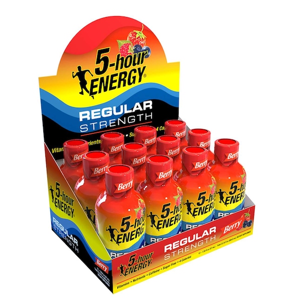 5 Hour Energy 5-Hour Energy Regular Strength Berry 1.93 oz. Bottle, PK48 - 504127
