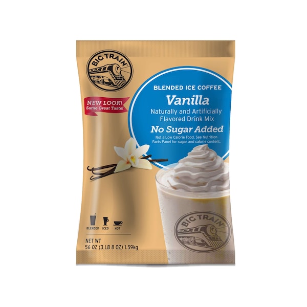 Big Train Big Train No Sugar Added Blended Iced Coffee Vanilla Latte 3.5lbs, PK5 - BT.612820