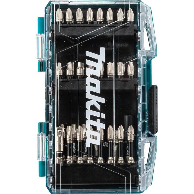 Juego de puntas de destornillador para taladro de acero de aleación clasificado para impacto de Makita (45 piezas) - E-01650