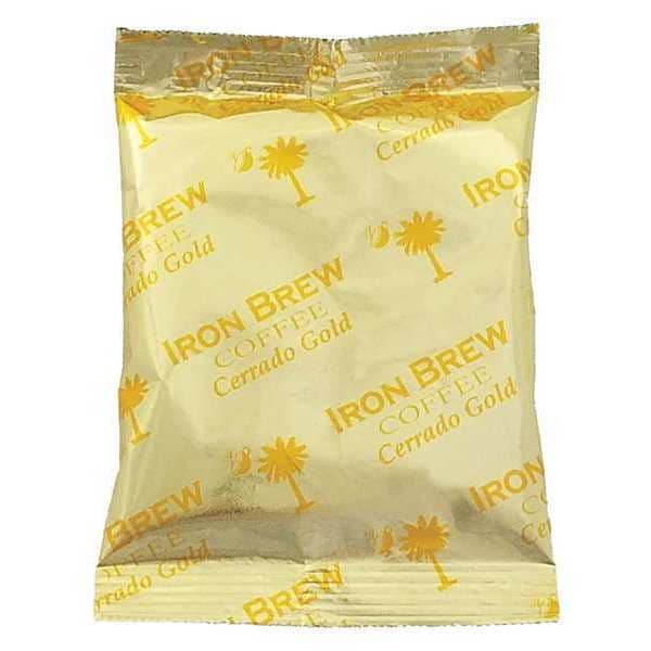 Iron Brew Coffee, Cerrado Gold, Fraction Pack, Caffeinated, Ground, 5.46 lb, 50 PK - C-50CTCG-NF