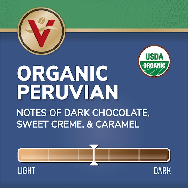 Victor Allen Victor Allen's Coffee Organic Peruvian, Medium Roast, 42 Count, Single Serve Coffee Pods for Keurig K-Cup Brewers - FG014589RV
