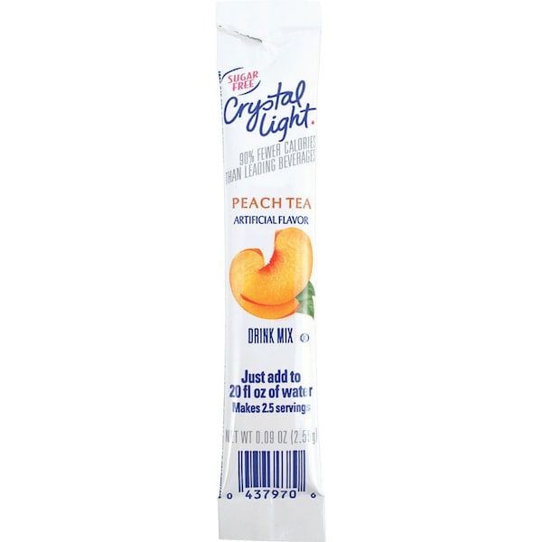 Crystal Light On-The-Go Mix Sticks, Sugar Free, .09oz, 30/BX, Peach Tea PK - KRF79730