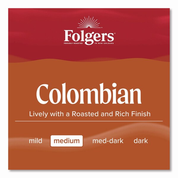 Folgers Coffee Filter Packs, 100Prcnt Colom, PK40 - 2550010107